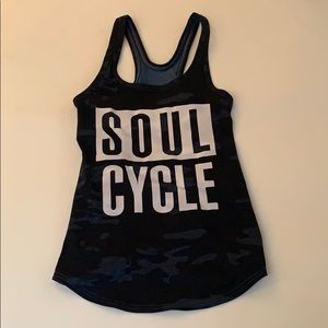 Lululemon Soul-cycle Tank, Racerback Camo Blue, Graphics, Size 6